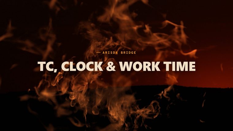 ARISDA Bridge trailer — DaVinci Resolve timecode, studio clock and work time app preview
